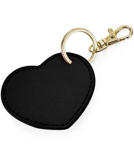 BagBase Boutique Heart Key Clip - BLK - ONE